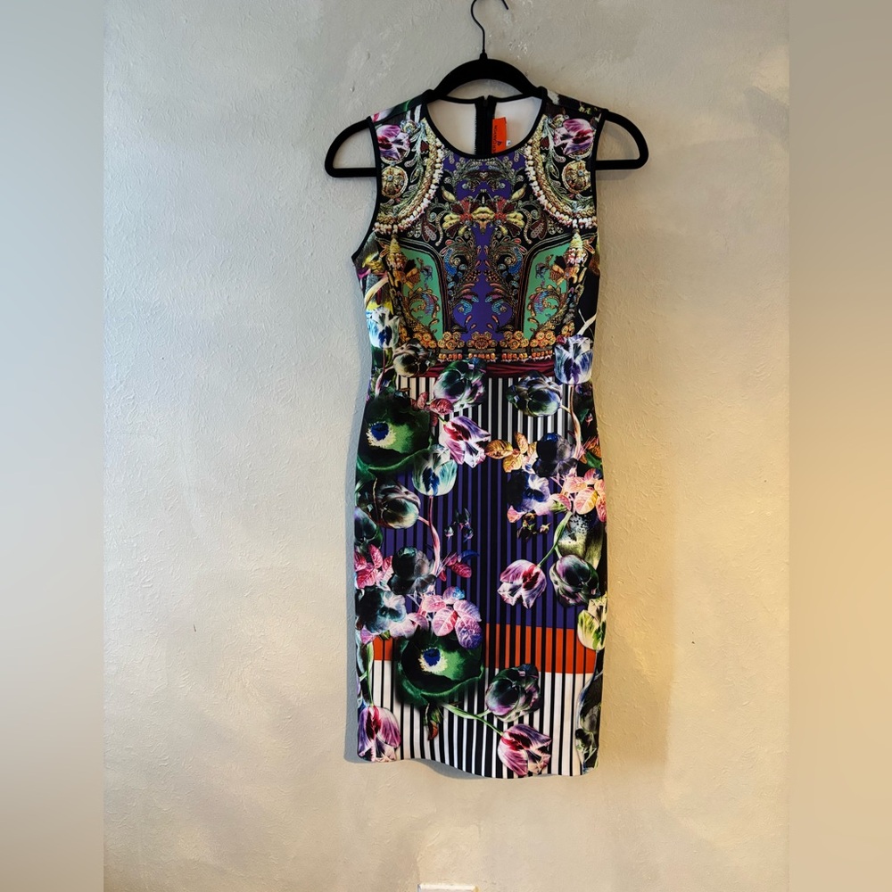 Clover Canyon Multicolor Floral Print Midi Dress